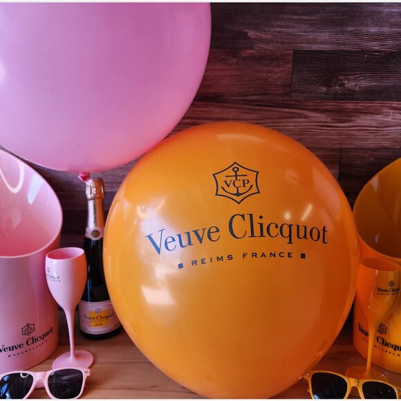 Veuve Clicquot Pink and Orange Party Balloons x 10 New XL - Picture 4 of 4